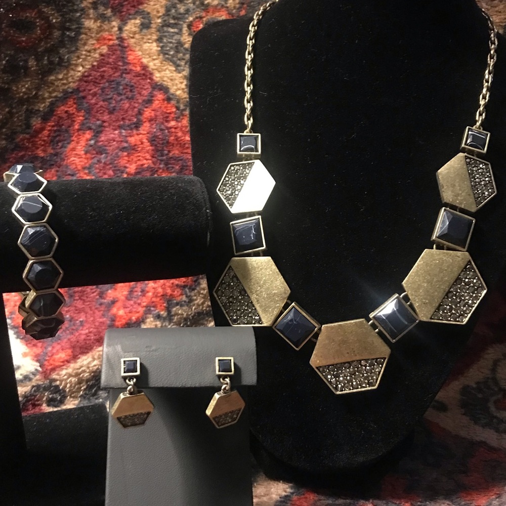3-piece Geometric Design Jewelry Set